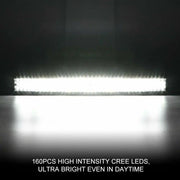 23inch CREE LED Light Bar Tri Row Combo + 23'' Number Plate Frame Mount Bracket by salelink.co.nz
