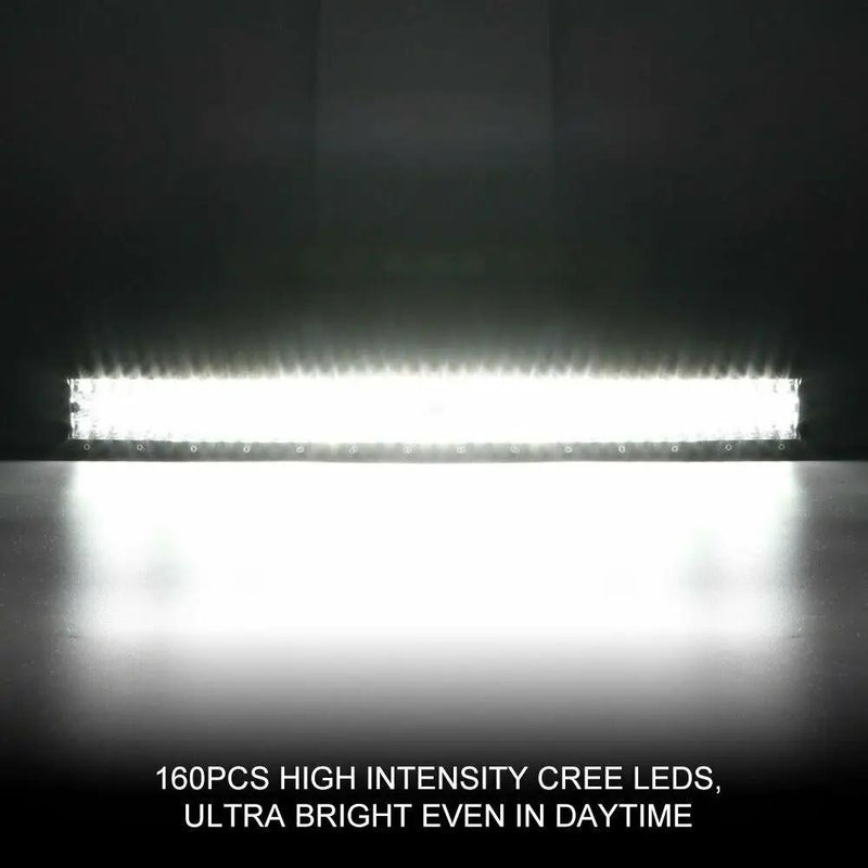 23inch CREE LED Light Bar Tri Row Combo + 23'' Number Plate Frame Mount Bracket by salelink.co.nz
