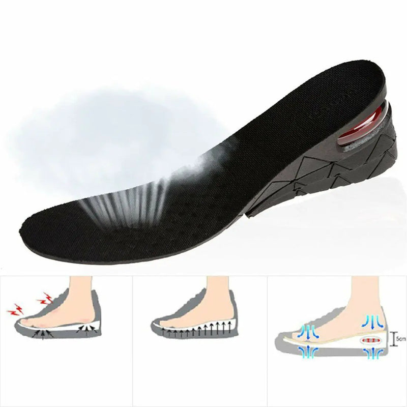 Four Layer 9CM Shoe Lift Height Increase Insoles Foam Pads Heel Insert Taller by salelink.co.nz