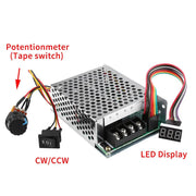 DC10V-55V 12V 24V 48V 60A PWM Motor Speed Controller CW CCW Reversible Switch by salelink.co.nz