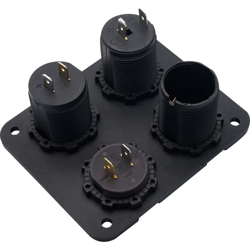 4 Way DC 12V-24V Car Cigarette Lighter Socket+Dual USB Charger Voltmeter Adapter by salelink.co.nz