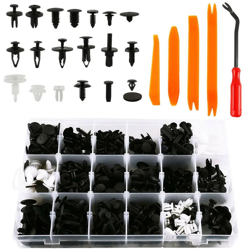 435PCS Car Body Trim Clips Retainer Bumper Rivets Screws Panel Push Fastener Kit by salelink.co.nz