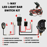 10D 20inch 126W CREE LED Light Bar Spot Flood Combo + 23inch Black Number Plate by salelink.co.nz