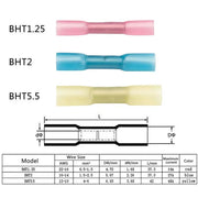 100PCS Heat Shrink Butt Wire Crimp Connectors Kit by salelink.co.nz
