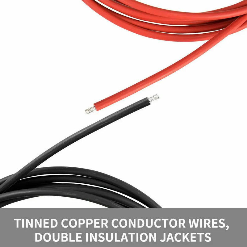 2x 5m Solar Panels Extension Cable MC4 Connector Black & Red PV Wires 4mm2 by salelink.co.nz
