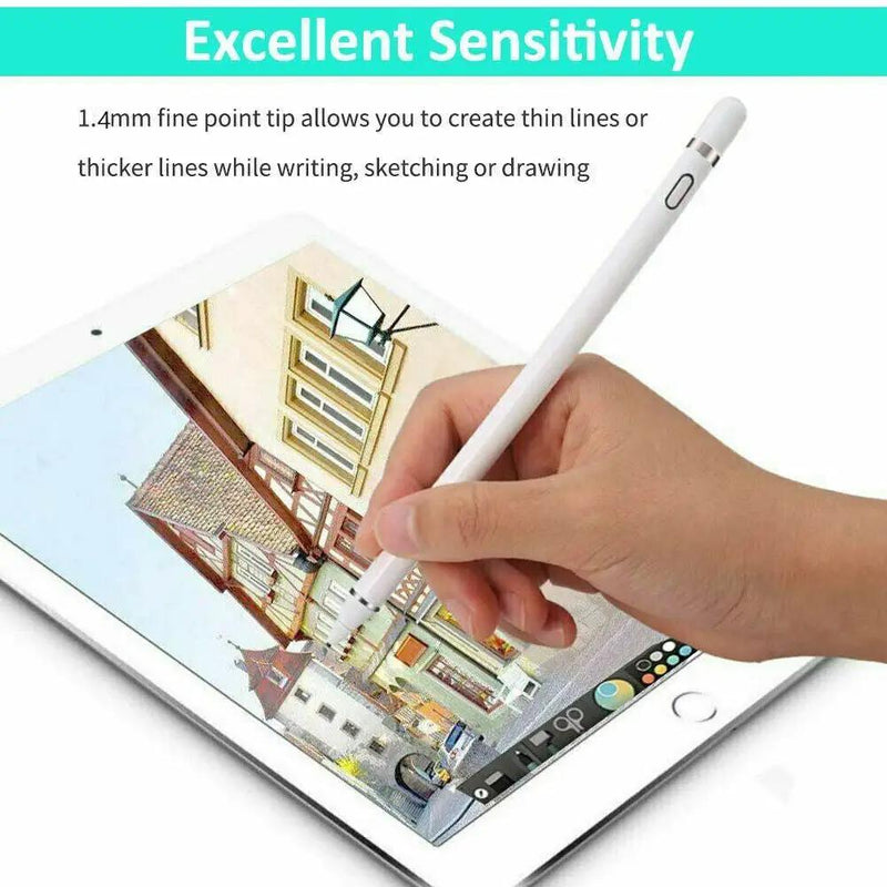Digital Active Stylus Pen Pencil For Apple iPad Touchscreen Fine Tip 1.4mm New by salelink.co.nz