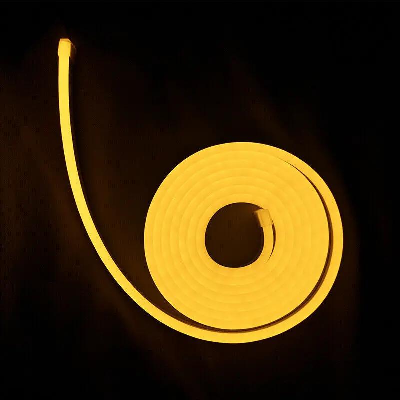 5M Yellow 12V Flex LED Strip Neon Rope Light Silicone by salelink.co.nz