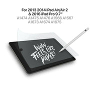 iPad Air1 2, iPad Pro 9.7, 2017/2018 9.7 Paper Feel Film Screen Protector by salelink.co.nz