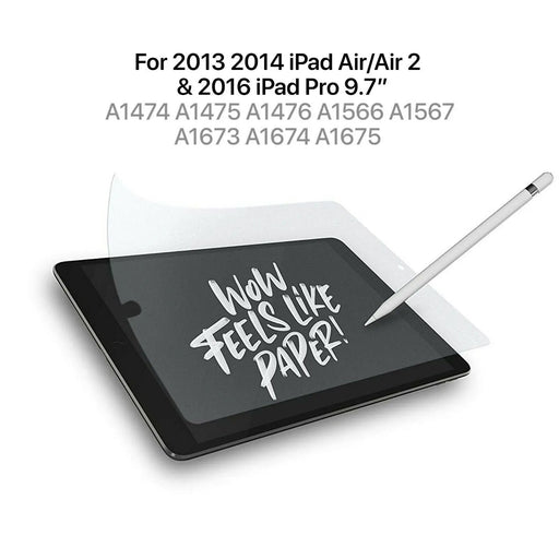 iPad Air1 2, iPad Pro 9.7, 2017/2018 9.7 Paper Feel Film Screen Protector by salelink.co.nz