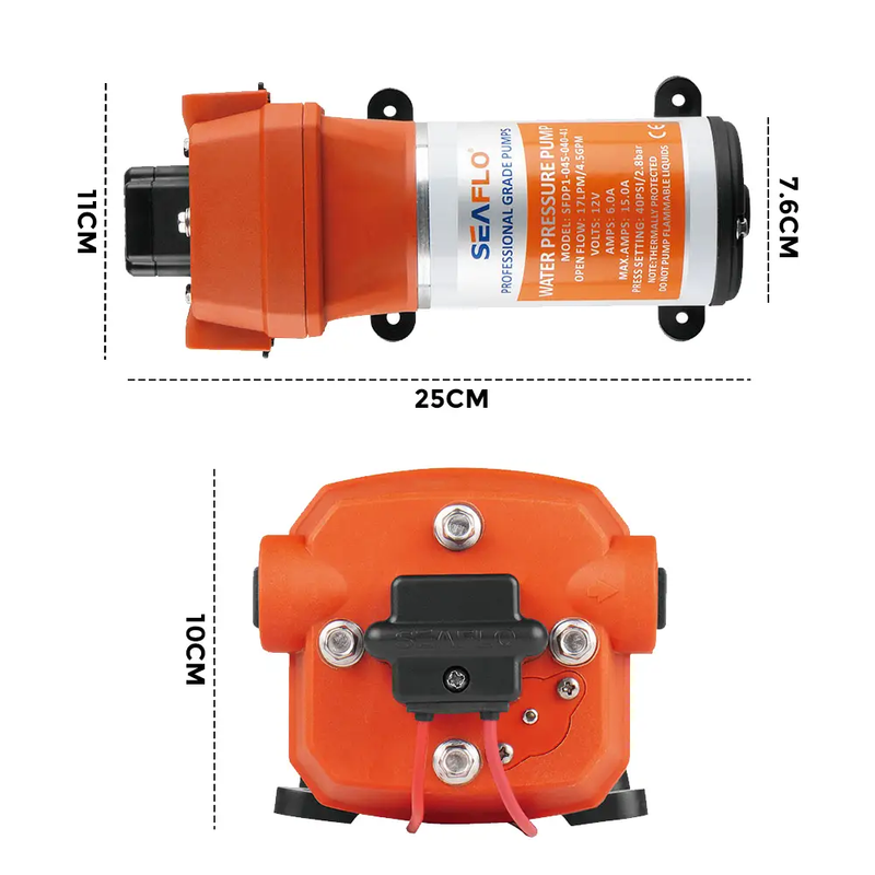 12V SEAFLO Marine Grade Water Pressure Pump 17LPM Caravan Boat RV Agriculture by salelink.co.nz