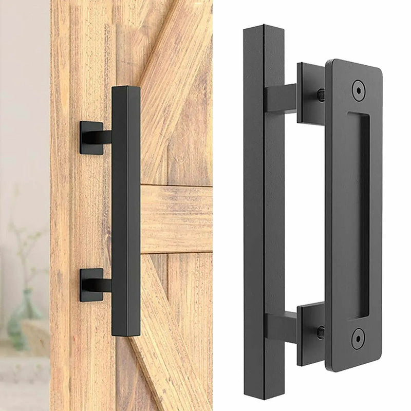 12'' Barn Door Handle Black by salelink.co.nz
