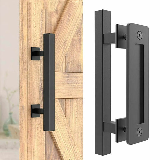 12'' Barn Door Handle Black by salelink.co.nz