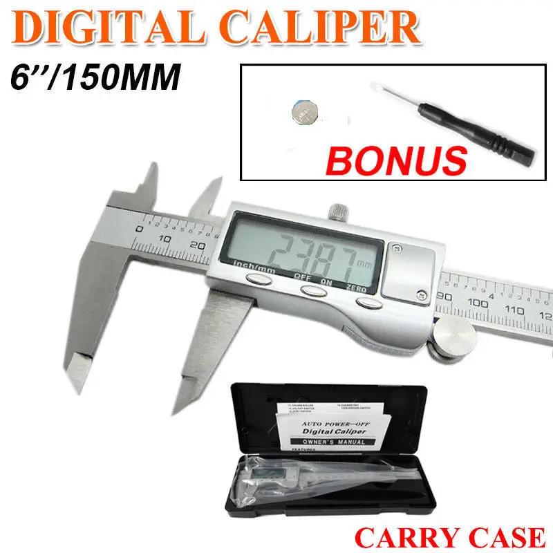 150mm Stainless Steel Electronic Digital Vernier Caliper Depth Measurement by salelink.co.nz