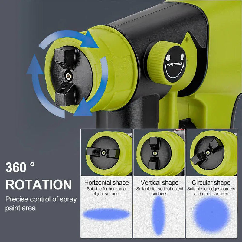 Paint Sprayer HVLP Spray Paint Gun fits Ryobi 18V Battery by salelink.co.nz