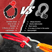 X-BULL Soft Shackle Synthetic Rope Recovery Snatch Ring Block Pulley 35000LBS by salelink.co.nz