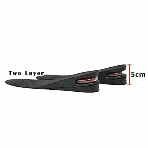 Two Layer 5cm Men Lady Shoe Lift Height Increase Insoles Memory Foam Pads Heel Insert Taller by salelink.co.nz