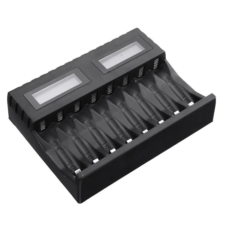 8 Slot Smart Battery Charger for AA/AAA Rechargeable Batteries LCD Display by salelink.co.nz