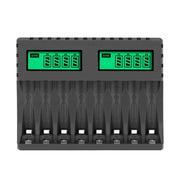 8 Slot Smart Battery Charger for AA/AAA Rechargeable Batteries LCD Display by salelink.co.nz