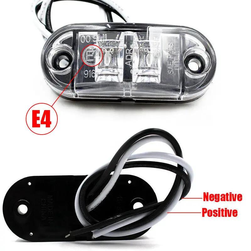 10PCS LED Side Marker White Lights Indicators Trailer Truck RV 12V 24V by salelink.co.nz