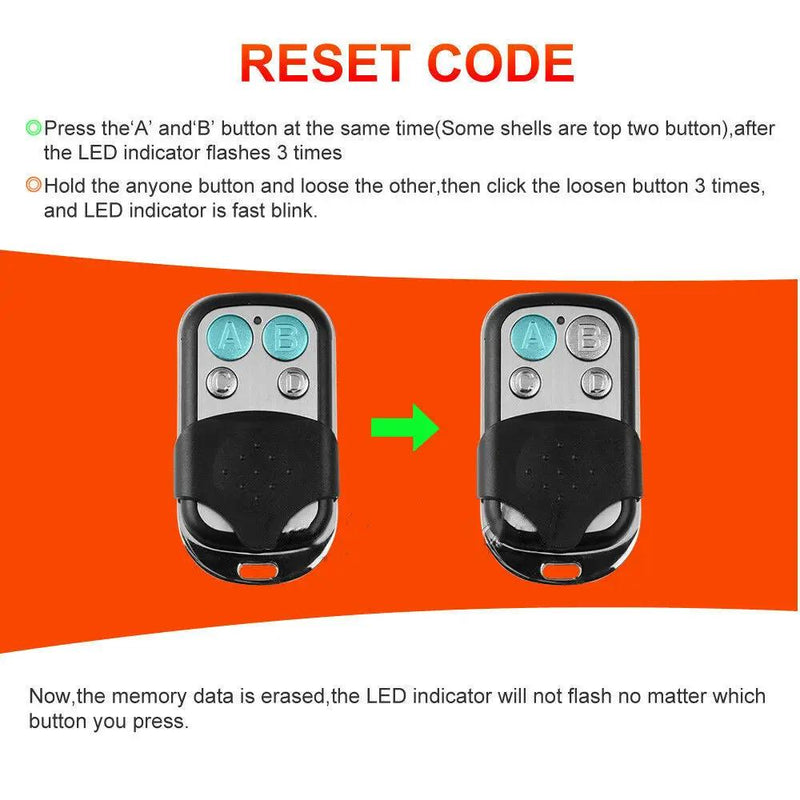 1x Universal Replacement Garage Door Gate Car Cloning Remote Control Key Fob by salelink.co.nz