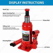10 Ton Hydraulic Bottle Jack by salelink.co.nz