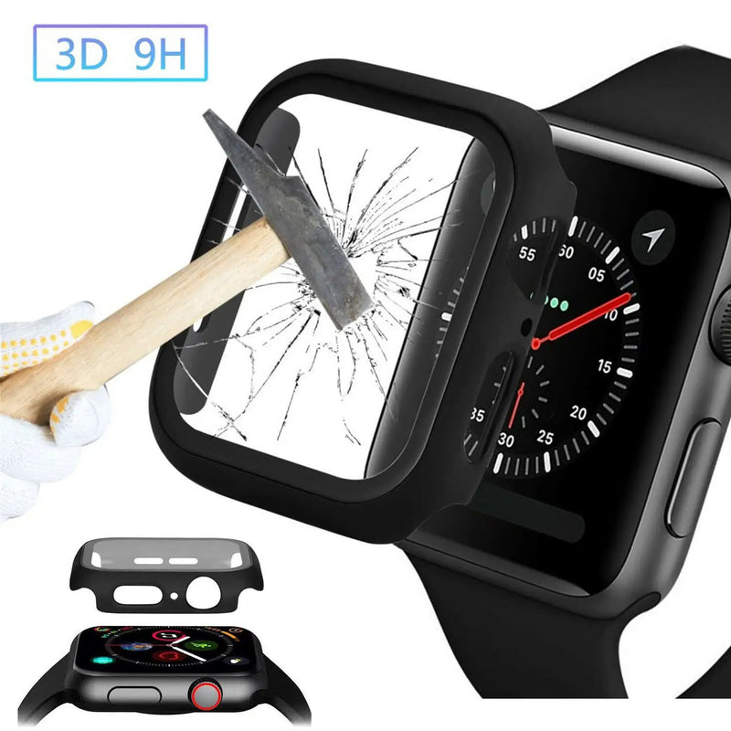 For Apple Watch 1 2 3 38mm Case+Tempered Glass Screen Protector Bumper by salelink.co.nz