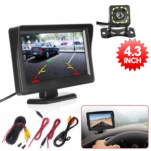 4.3" Monitor Car Reverse Camera Kit Rear View by salelink.co.nz