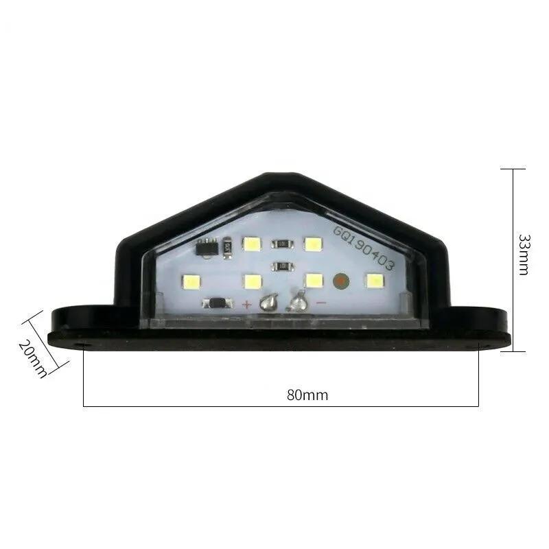 4X 6 LED License Number Plate Light Truck Caravan Trailer Lamp Rear/Front 10-30V by salelink.co.nz