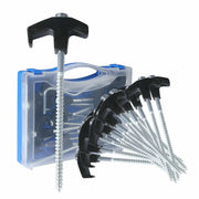 20x Camping Tent Pegs Heavy Duty Screw Steel In Ground Camping Outdoor Stakes by salelink.co.nz