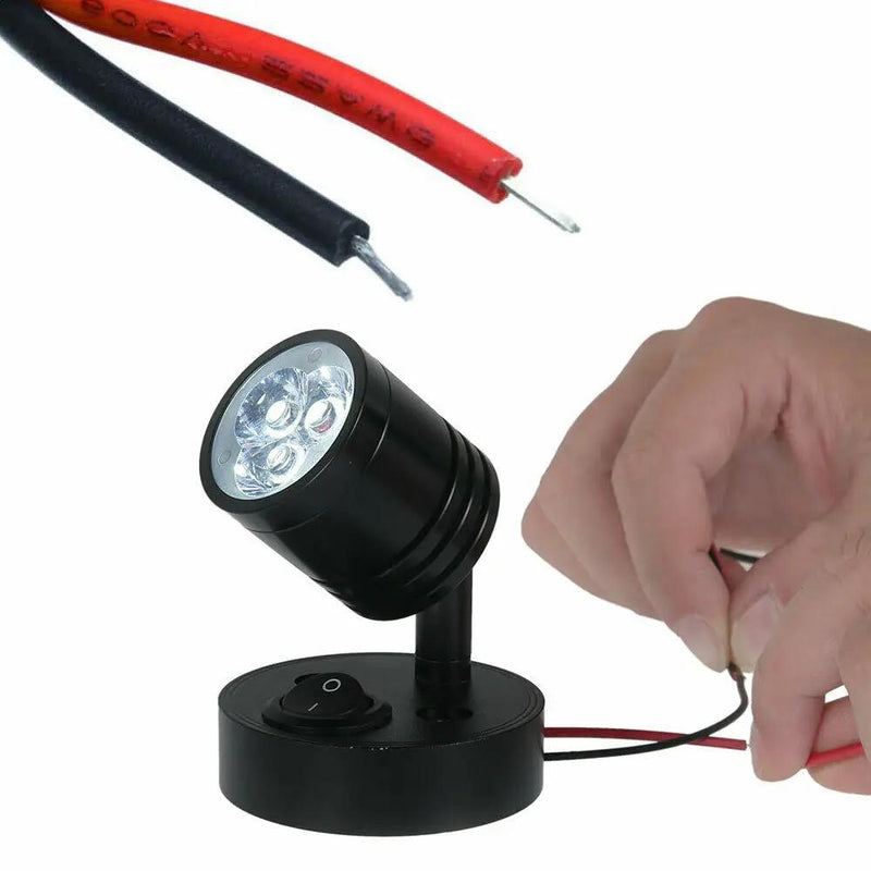 2Pcs 12V LED Interior Spot Reading Light Wall Lamp Switch For Caravan Camper by salelink.co.nz