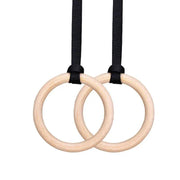 32mm Wooden Gymnastic Rings Gym Rings by salelink.co.nz