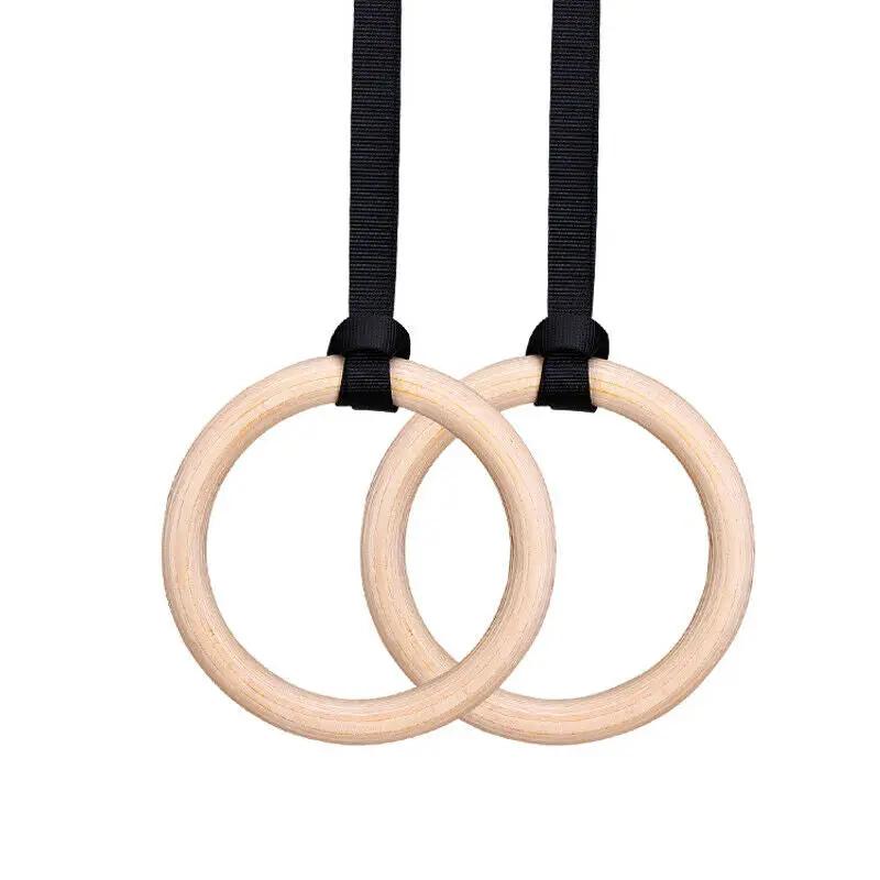 28mm Wooden Gymnastic Rings Gym by salelink.co.nz