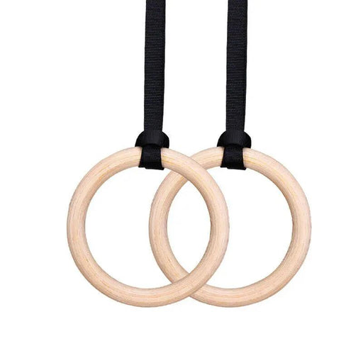 28mm Wooden Gymnastic Rings Gym by salelink.co.nz