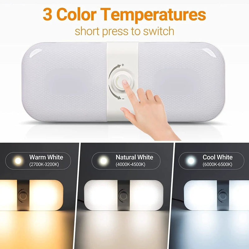 12V-24V 120LED Interior Ceiling Light Dimmable Caravan RV Camper by salelink.co.nz
