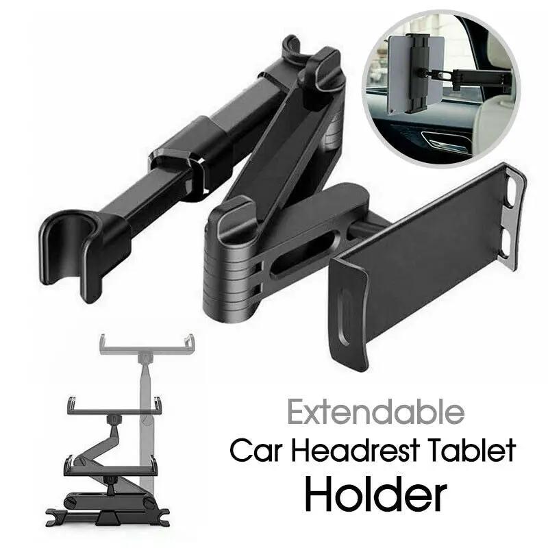 Extendable Car Back Seat Headrest Long Mount Universal Holder iPad Tablet Rotate by salelink.co.nz