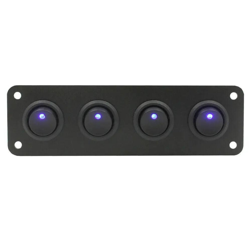 4 Gang Toggle Switch Panel Caravan Car 12v by salelink.co.nz