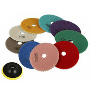 10Pcs Diamond Polishing Pads Wet Dry 4" Set for Granite Stone Concrete Marble by salelink.co.nz