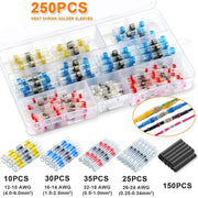 250pcs Waterproof Solder Seal Sleeve Heat Shrink Butt Wire Connectors Terminals by salelink.co.nz