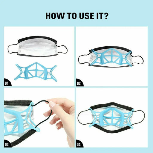 4pcs Mask Breathe Support Bracket Protector Reusable Soft 3D Holder by salelink.co.nz