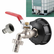 IBC Tank Adapter S60X6 To Brass Garden Tap With 1/2" Hose Fitting Oil Fuel Water by salelink.co.nz