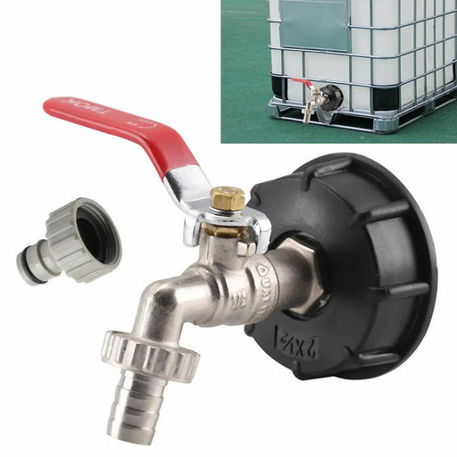 IBC Tank Adapter S60X6 To Brass Garden Tap With 1/2" Hose Fitting Oil Fuel Water by salelink.co.nz
