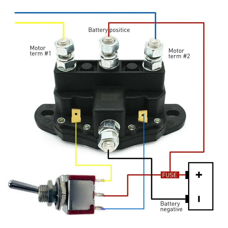 6 Terminal Dc Contactor Atv Winch Motor Solenoid Reversing Polarity Relay Switch by salelink.co.nz