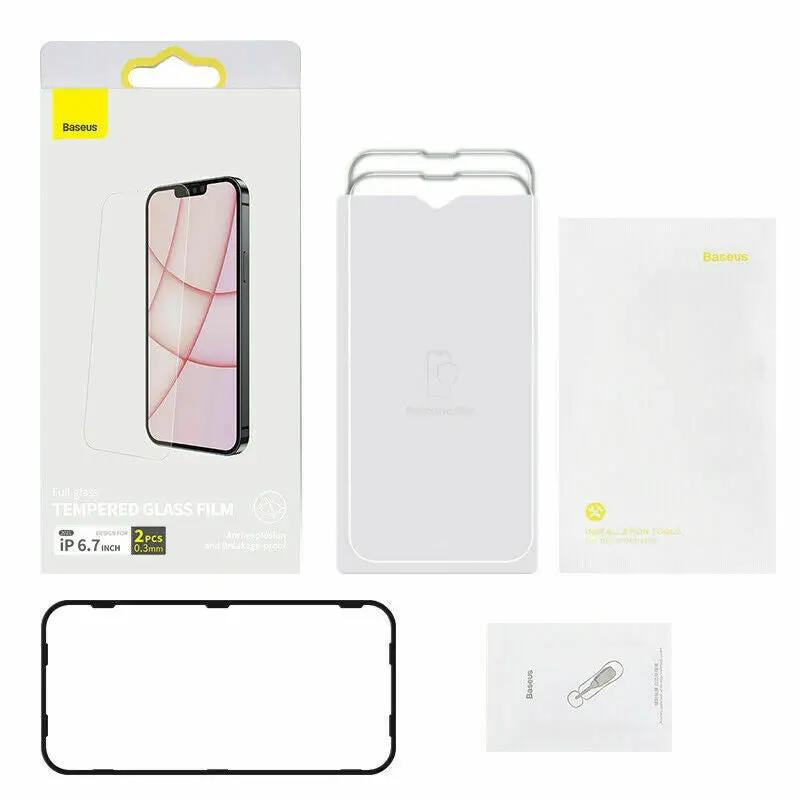 Baseus 2PCS iPhone 13 Pro Max Tempered Glass Screen Protector by salelink.co.nz
