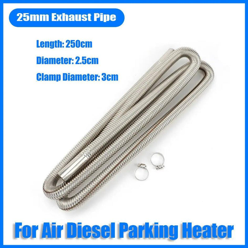 250cm Air Diesel Parking Heater Stainless Steel Exhaust Pipe Tube Gas by salelink.co.nz