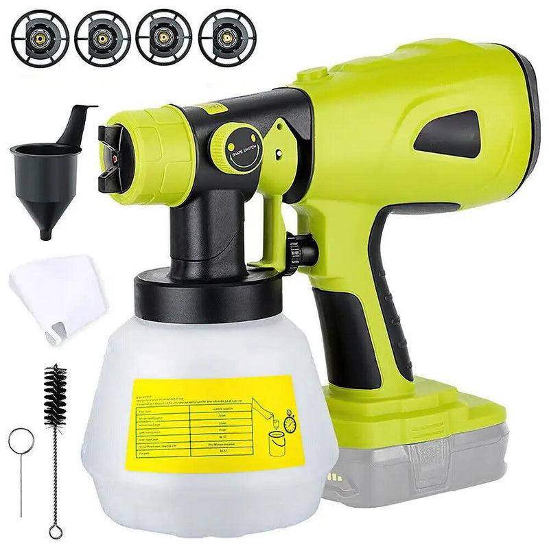 Paint Sprayer HVLP Spray Paint Gun fits Ryobi 18V Battery by salelink.co.nz