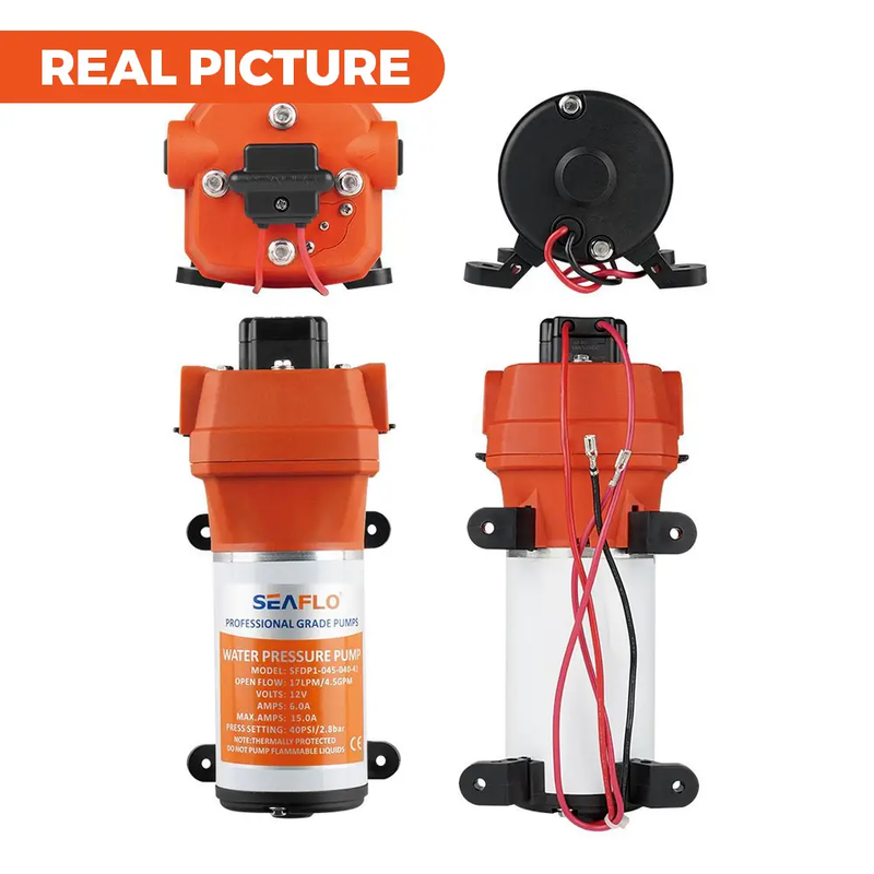 12V SEAFLO Marine Grade Water Pressure Pump 17LPM Caravan Boat RV Agriculture by salelink.co.nz