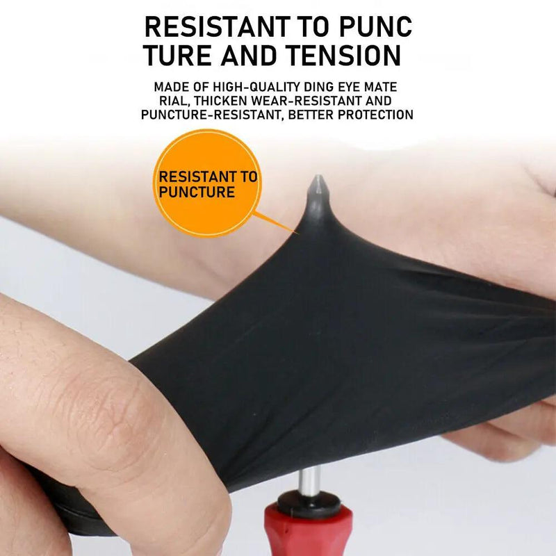 100x Disposable Nitrile Gloves Latex Powder Free Black Medium by salelink.co.nz