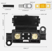 40A MIDI FUSE KIT 4 ANS Holder 7 x 40 AMP Fuses to suit Redarc BCDC Dual Battery by salelink.co.nz