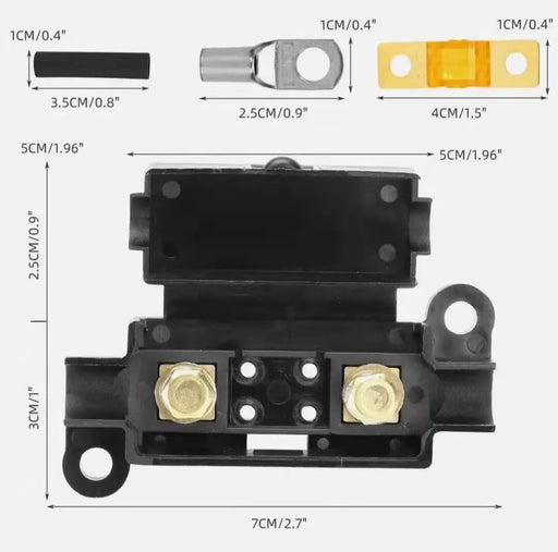 40A MIDI FUSE KIT 4 ANS Holder 7 x 40 AMP Fuses to suit Redarc BCDC Dual Battery by salelink.co.nz