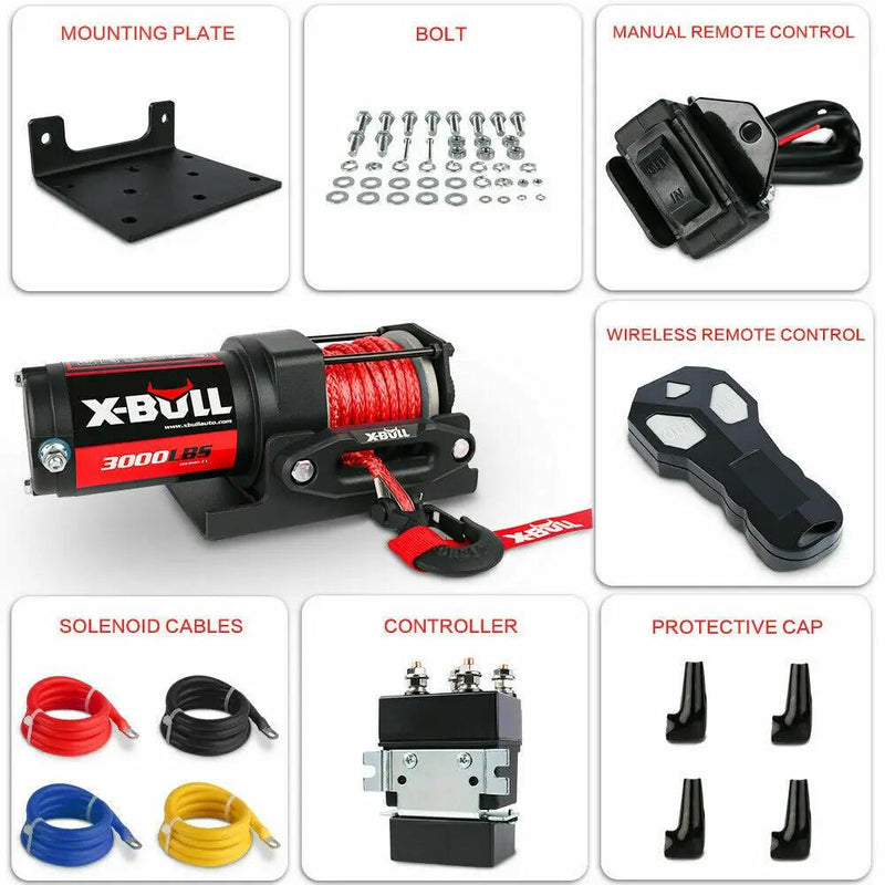 X-Bull Electric Winch 3000LBS by salelink.co.nz